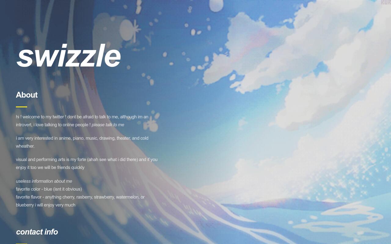 Carrd profile picture for @swizzle